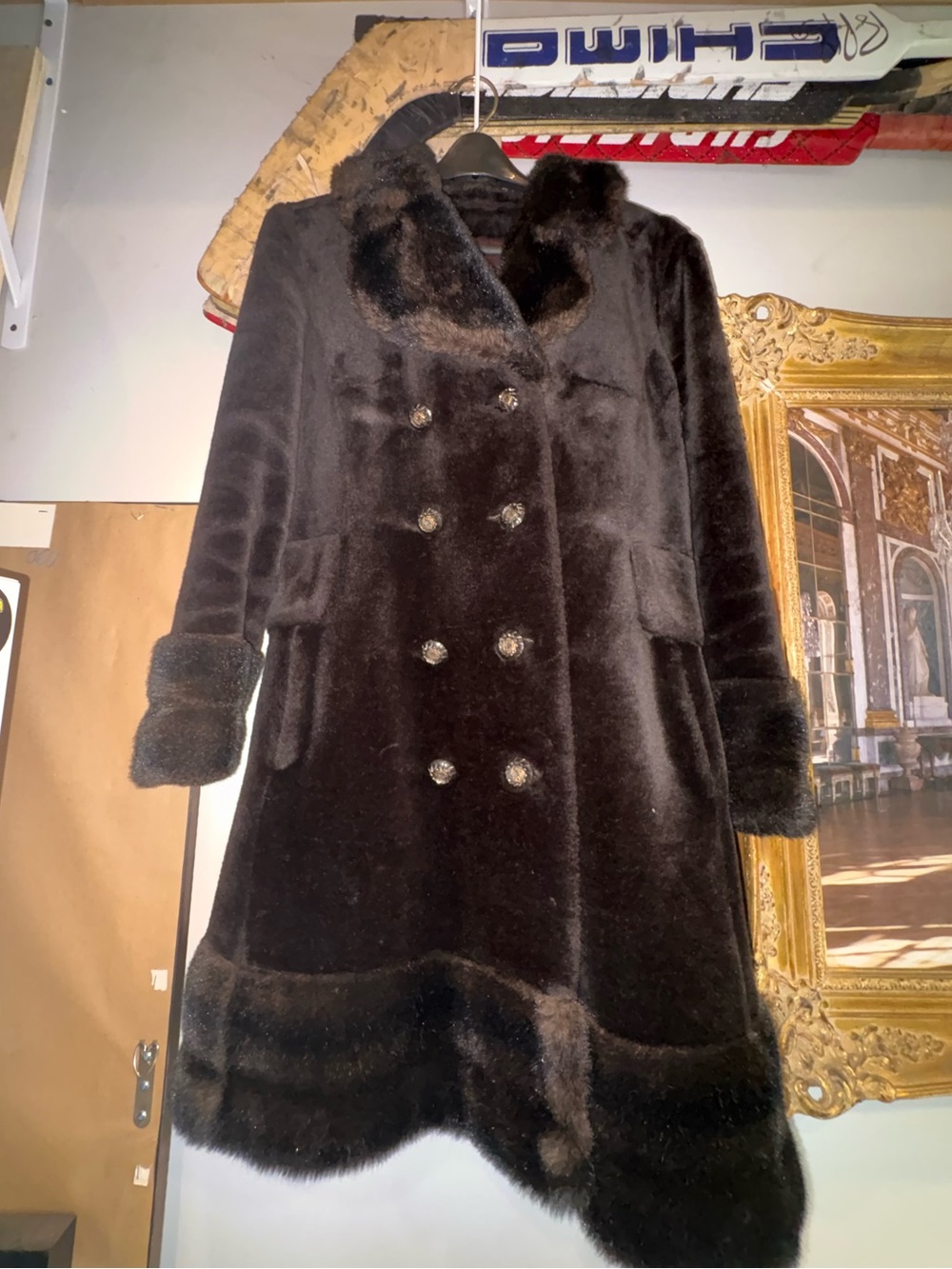 Vintage late 60s Genuine BORG Faux Fur Coat Penny Lane bohemian